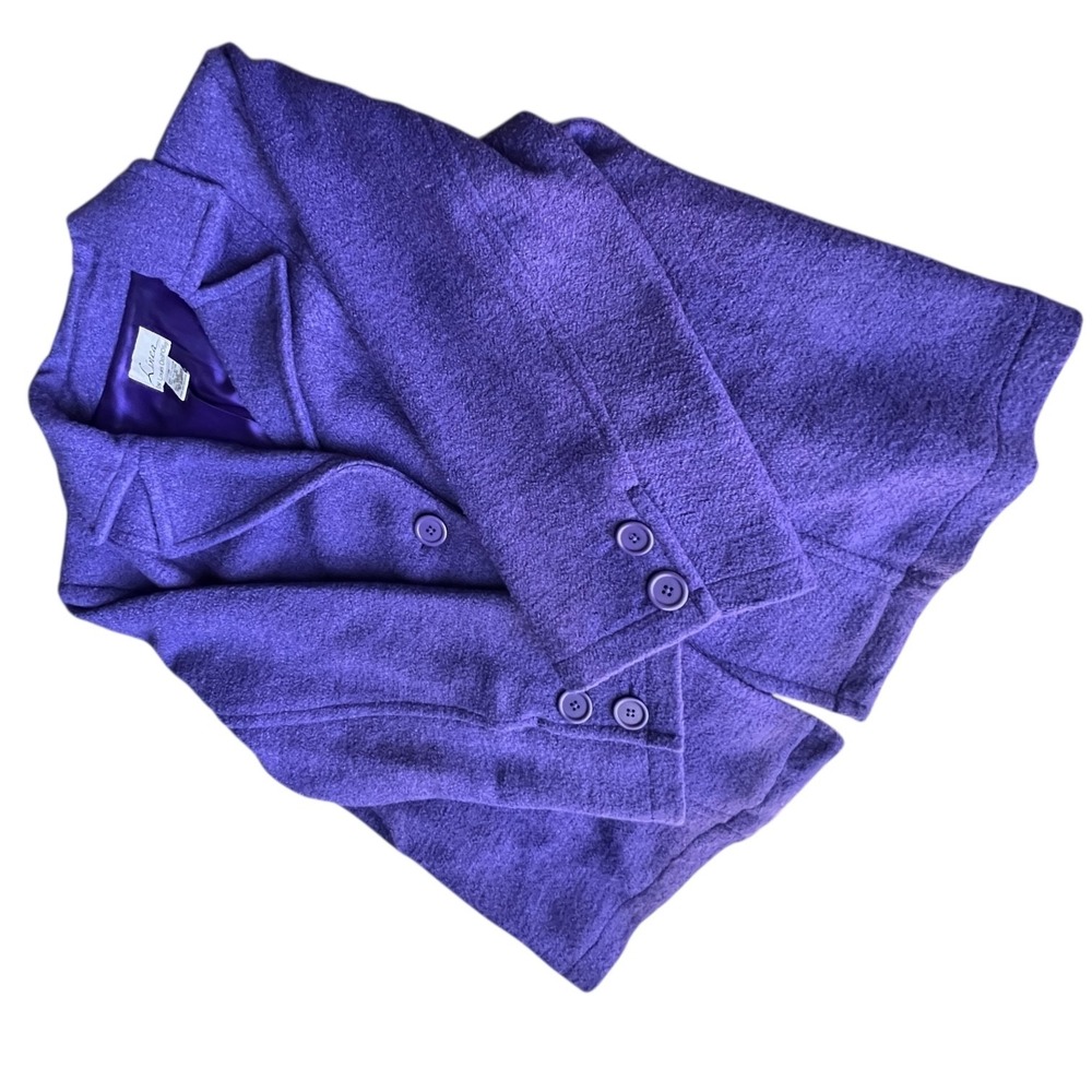Linea by Louis Dell’Olio Purple Wool Blend Blazer‎ Career Office Plus Size 1X - Picture 9 of 12